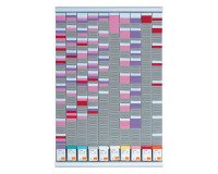 Multifunctionele planner voor T-fiches 10 kolommen Nobo