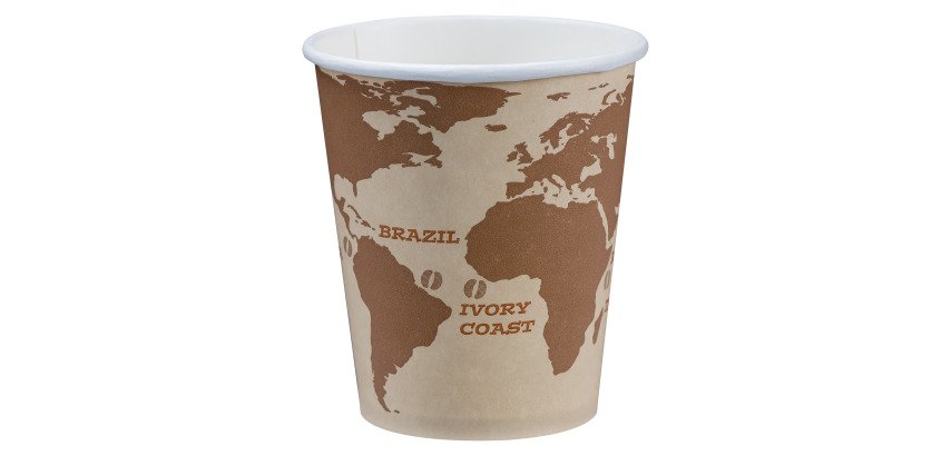 Cup in cardboard World Map - 25 cl - Pack of 120