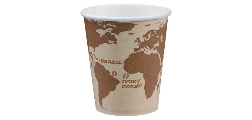 Gobelet en carton World Map - 25 cl - Lot de 120