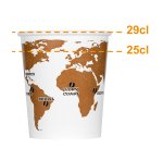 Gobelet en carton World Map - 25 cl - Lot de 120
