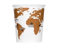 Kartonnen beker World Map - 10 cl - set van 120 stuks