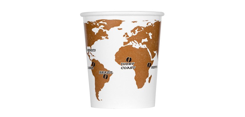 Gobelet en carton World Map - 25 cl - Lot de 120