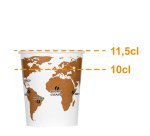 Gobelet en carton World Map - 10 cl - Lot de 120