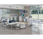 Pannello divisorio fonoassorbente Quadrifoglio Lightsound Grigio 1.400 x 330 mm