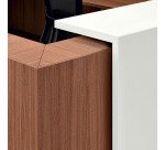 Reception Quadrifoglio Miami Noce canaletto, bianco 2.860 x 1.120 x 1.130 mm