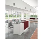 Reception Quadrifoglio Miami Bianco, noce canaletto 1.660 x 800 x 1.130 mm