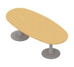 Tavolo riunioni Ovale Miami l 240 x p 110 x h 73.5 cm