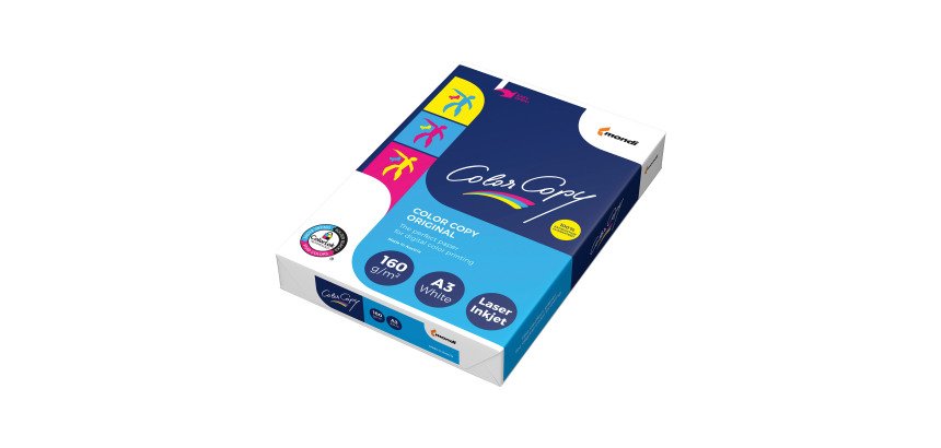 Carta A3 Mondi Color Copy 160g risma da 250 fogli - Cartoncino per fotocopie ideale anche per stampe a colori