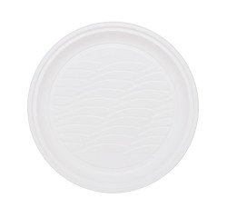 Piatti piani diametro 21,5 cm in bioplastica Natural Bibo - 50 pz