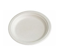Piatti piani in polpa di cellulosa ø 26 cm 50 pz