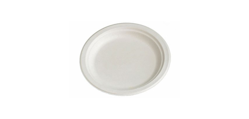 Piatti piani in polpa di cellulosa ø 26 cm 50 pz