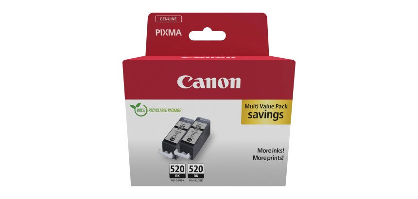 Canon PGI520 Pack 2 cartouches noire pour imprimante jet d'encre