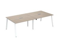 Extensión de mesa de reunión modular Ecla  An 140 x Fon 126 cm patas metal
