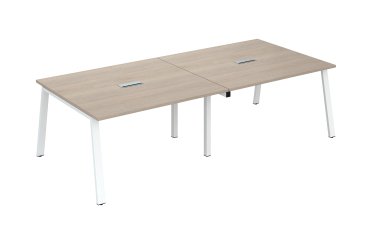 Extensión de mesa de reunión modular Ecla  An 140 x Fon 126 cm patas metal