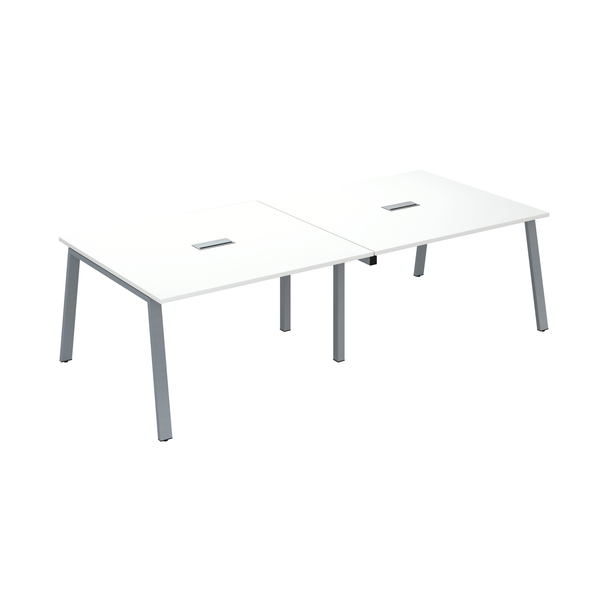 Uitbreiding moduleerbare vergadertafel ECLA B 140 x D 126 cm metalen onderstel