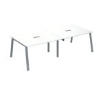 Extension table de réunion blanc L 140 x P 126 cm - piétement métal - Arch