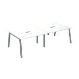 Extension table de réunion blanc L 140 x P 126 cm - piétement métal - Arch