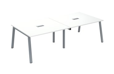 Uitbreiding moduleerbare vergadertafel ECLA B 140 x D 126 cm metalen onderstel