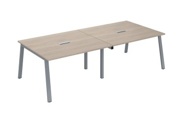 Extensión de mesa de reunión modular Ecla  An 140 x Fon 126 cm patas metal