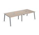 Extensión de mesa de reunión modular Ecla  An 140 x Fon 126 cm patas metal