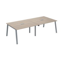 Uitbreiding moduleerbare vergadertafel ECLA B 140 x D 126 cm metalen onderstel