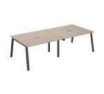 Extensión de mesa de reunión modular Ecla  An 140 x Fon 126 cm patas metal