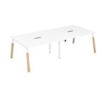 Extension table de réunion L 140 x P 126 cm - piétement métal et bois - Arch
