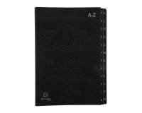 Classificatore 24 scomparti A-Z nero