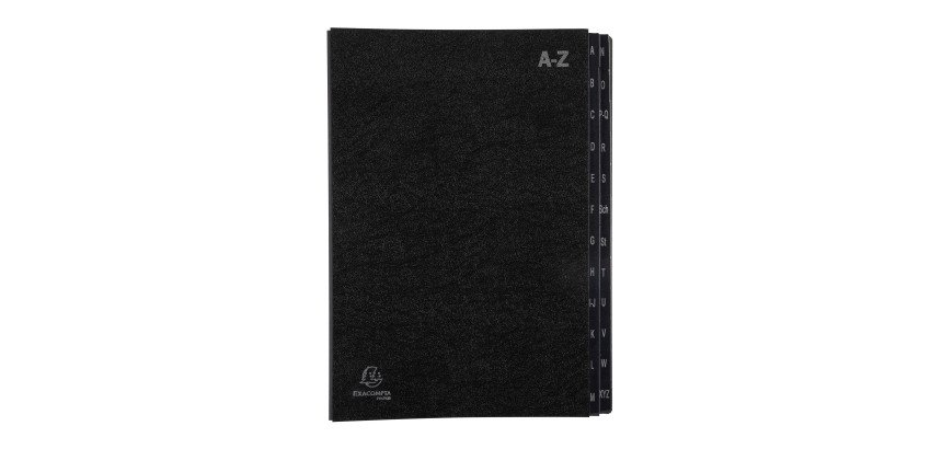 Classificatore 24 scomparti A-Z nero