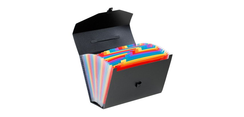 Trieur valisette polypropylène Viquel Rainbow Class 24 onglets