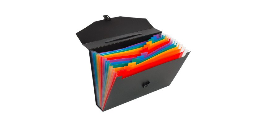 Trieur valisette polypropylène Viquel Rainbow Class - 13 onglets