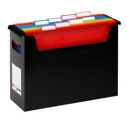 Bac de classement Viquel Rainbow Class pour dossiers suspendus - noir