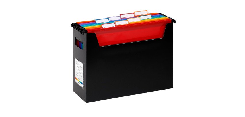 Bac de classement Viquel Rainbow Class pour dossiers suspendus - noir
