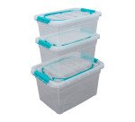 Boîte de rangement plastique 7 L WHITEFURZE Allstore Carry Box- incolore