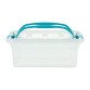 Opbergbox WHITEFURZE 5 L transparant met handvaten en blauwe clips