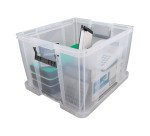 Caja de almacenamiento apilable de plástico WHITEFURZE Allstore de 48 L