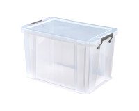 Caja de almacenamiento apilable de plástico WHITEFURZE Allstore de 26 L