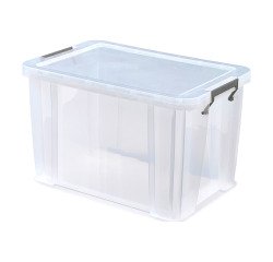 Caja de almacenamiento apilable de plástico WHITEFURZE Allstore de 26 L