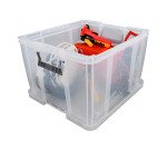 Caja de almacenamiento apilable de plástico WHITEFURZE Allstore de 48 L