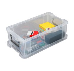 Caja de almacenamiento apilable de plástico WHITEFURZE Allstore de 5,8 L