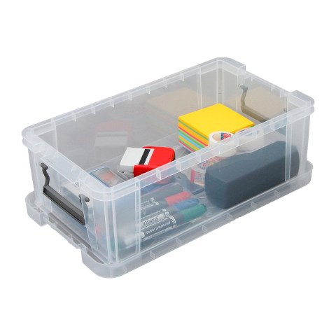 Caja de almacenamiento apilable de plástico WHITEFURZE Allstore de 5,8 L
