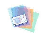 Intercalaires A4+ polypropylène coloré Propysoft Viquel 6 onglets neutres - 1 jeu
