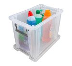 Caja de almacenamiento apilable de plástico WHITEFURZE Allstore de 26 L