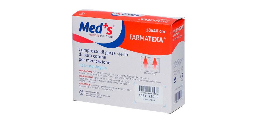 Compressa di garza sterile 18 x 40 cm, 12 unità