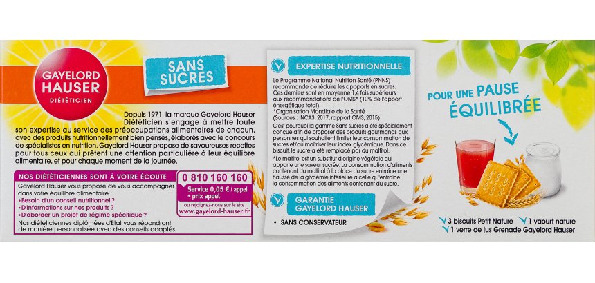 Biscuit Petit Nature Gayelord Hauser - Paquet de 156 g