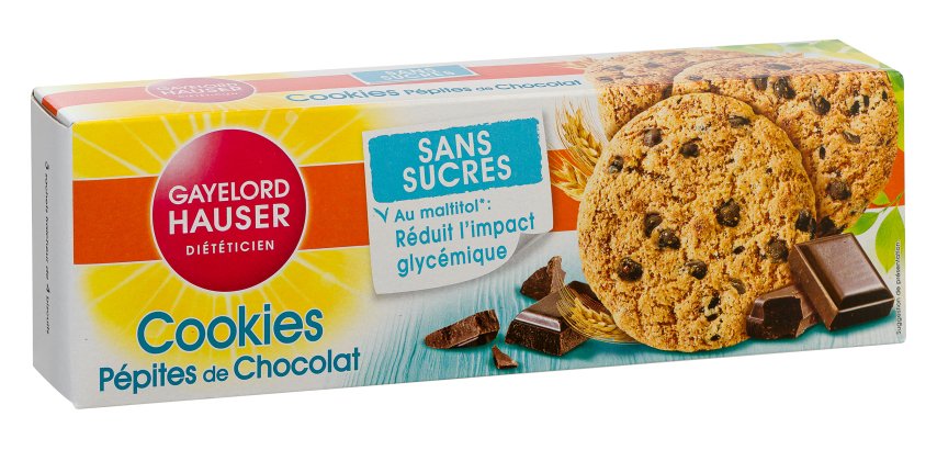 Cookies with sugar-free chocolate chips Gayelord Hauser - 125 g pack