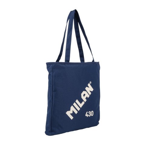 Bolsa Tote Bag Shopper acolchada con cremallera serie MILAN 430 since 1918 azul marino