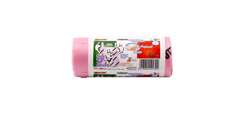 Sacchetti per il bagno - profumati con lacci - 40x50 cm - rosa trasparenti - 20 pz