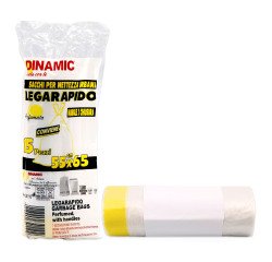 Sacchi per la nettezza urbana - profumati con lacci - 55x65 cm - trasparenti - 15 pz