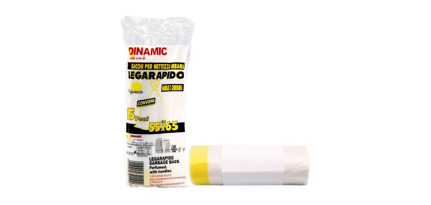 Sacchi per la nettezza urbana - profumati con lacci - 55x65 cm - trasparenti - 15 pz